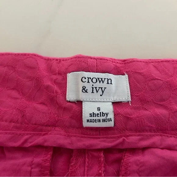 Crown & Ivy Fuchsia Textured Shorts - Picture 3 of 3